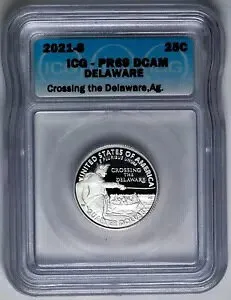 2021-S デラウェア シルバー クォーターを横断 ICG PR69 DCAM