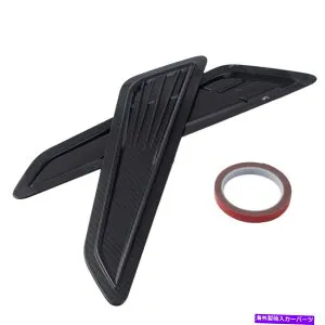 フードベントトリム ブラックカーボンファイバーパターンカーエアフードスクープベントボンネットカバーカマロにフィット Black Carbon Fiber Pattern Car Air Hood Scoop Vent Bonnet Cover Fit for Camaro【並