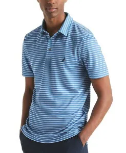 ナウティカ メンズ トップス ポロシャツ Nautica Men's Classic-Fit Stripe Golf Polo Shirt Coronet Blue ブルー