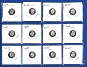 2009 - 2020 S クラッド プルーフ ルーズベルト ダイムセット - ジェムプルーフ - 在庫あり - プルーフダイム 12枚