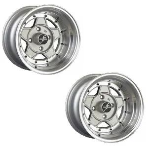 【ポイント10倍】復刻版 フォーカス レーシングファイブ 2本セット 14インチ 9.0J -25 1490 114-4H シルバー 旧車 軽自動車 ツライチ 深リム 軽トラ FOCUS5-25490KSSET2