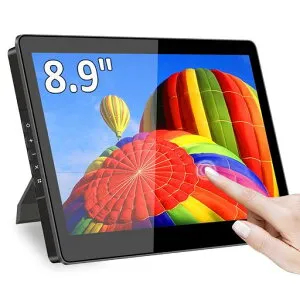 Cuviewミニモニター8インチタッチパネルFHD1920x1200小型モニターUSBTypeC/HDMIミニディスプレIPS画面450Nits?度VESA対応スピーカー内蔵自立型raspberrypi