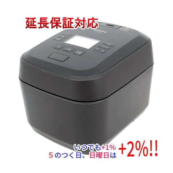 日立 圧力＆スチームIHジャー炊飯器 ふっくら御膳 5.5合 RZ-W100JM(K) 漆黒