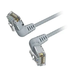 【5本セット】 VENTION Cat.6a LANケーブル UTP 直角コネクタ 360°スイングタイプ グレー 2m グレー IB-0293X5 PC パソコン スマホ タブレット | 関連単語 スマートフォン 携帯電話 アクセサリー iPhone パ
