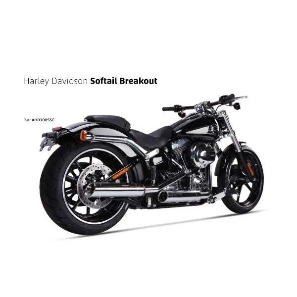 週末セール!!IRONHEAD(アイアンヘッド) HARLEY-DAVIDSON SOFTAIL BREAKOUT/CLASSIC (ブレイクアウト/クラシック) HC1-3C 2本出し スリップオン マフラー