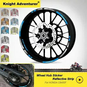 ホンダ CB400F オートバイリムホイールデカールステッカー 12/16 個ハーフ/フルリムキット For Honda CB400F Motorcycle Rim Wheel Decal Sticker 12/16pcs Half/Full Rim Kit 【並行輸入品】