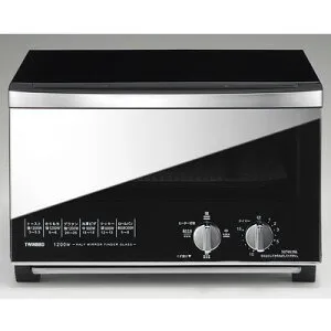 ツインバード TWINBIRD TS-D048B ブラック ミラーガラスオーブントースター 1200W TSD048B