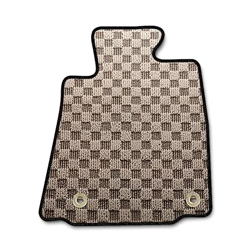 DAD ギャルソン HONDA (ホンダ) CIVIC 5DOOR HATCHBACK シビック 5ドアハッチバック 型式:EF2/5 D.A.D フロアマット チェックモデル 1台分 [車種品番:HN0120] チェックモデルベージュ/オーバーロック(ふ