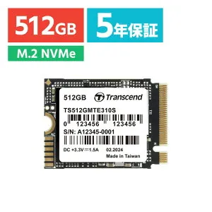 【最大1,000円オフクーポン発行中】SSD M.2 512GB NVMe PCIe Gen4×4 Type 2230 内蔵 Read 3300MB/s SLCキャッシュ MTE310S Transcend トランセンド TS512GMTE310S【ネコポス対応】