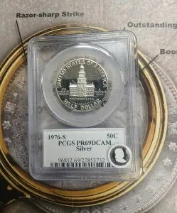 1976-S 50C PCGS PR69 DCAM シルバー ジョン・F・ケネディ TP-3625