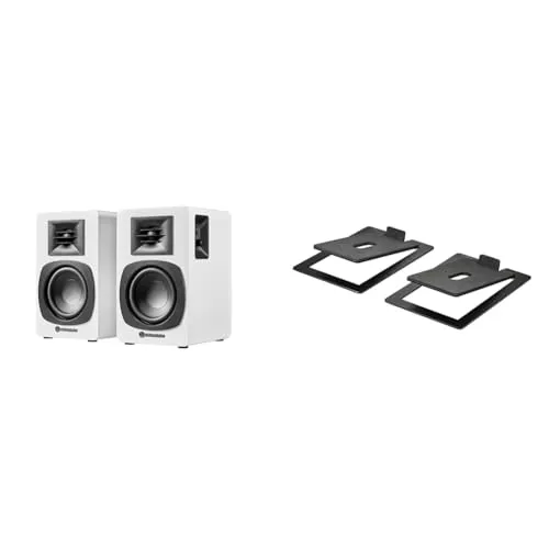 【セット買い】 オーディオテクニカ AT-SP3X WH Bluetooth モニタースピーカー & AT-ST3 スピーカースタンド