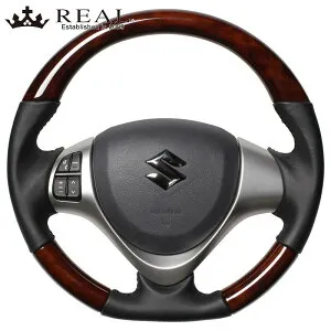 ワゴンR ステアリング MH34S/MH44S H24/9-H29/2 ブラウンウッド REAL(レアル) MR31-BRW-BK