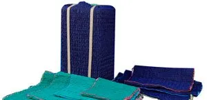 伸縮あてパッド80M 80ｃｍ長さｘ160～320ｃｍ円周【10枚】 グリーン あて布団 あてぶとん キルティングパット 荷物保護 パット