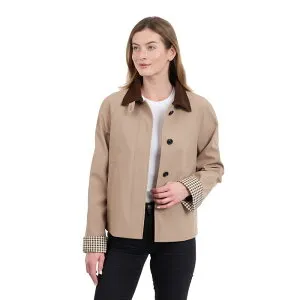 ロンドンフォグ レディース アウター ジャケット・ブルゾン Women's London Fog Missy Short Fly Front Jacket British Khaki カーキ