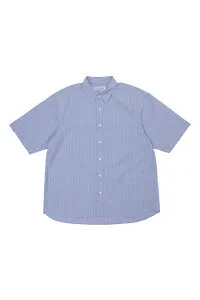 S/S REGULAR SHIRTS - BLUE STRIPE (261-60301) Universal Products(ユニバーサルプロダクツ)