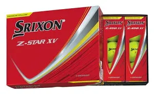 ダンロップゴルフボール SRIXON Z-STAR XV 2025年モデル 1ダース(12個入り) プレミアムパッションイエロー