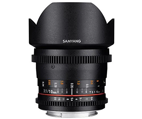 SAMYANG 動画用単焦点超広角レンズ VDSLR 10mm T3.1 ニコン AE用 APS-C用