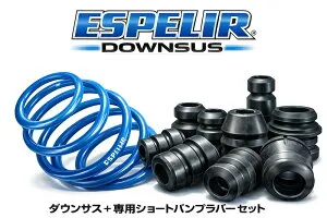 ESPELIR ワゴンRスティングレー MH44S H26/8～H29/1 2WD NA / X / S エネチャージ車 ダウンサス+F/RバンプラバーSET DOWNSUS