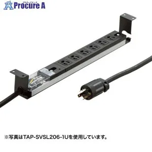 SANWA サーバーラック用コンセントバー1U TAP-SVSL156-1U 1個 ■▼422-4013 ※個人宅様送り不可
