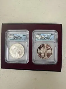 2004 P ルイス＆クラーク ICG MS70 および PR70 PF70 DCAM 初日ドルセット