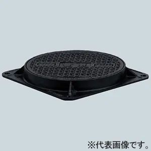 【受注生産品】マンホール蓋 簡易密閉型(鎖付) 軽荷重型 鋳鉄製 強度T-2 L390mm SF-300-2