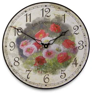 アンティーク調でお洒落！ロジャーラッセル掛け時計 RogerLascelles掛け時計 Poppies Wall Clock 壁掛け時計 PUB-COQUELICOTS