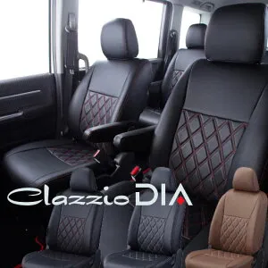 キューブ/H12.9～H14.9/AZ10/2WD/日産/クラッツィオ DIA ダイヤ シートカバー/ブラック×レッドステッチ,ブラック×ホワイトステッチ,ブラウン×アイボリーステッチ/clazzio クラッチオ/EN-0503