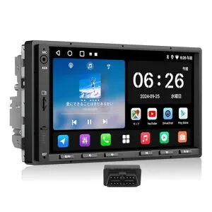 ATOTOEXCELA5L7インチAndroidナビディスプレイオーディオ2DIN、ワイヤレスCarPlayAndroidAutoミラーリンク、WiFi/BT/USBテザリングHDMI出力、MirrorLink、ChatGPT5.2