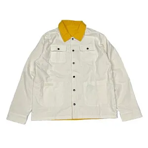 【 KROOKED / MOONSMILE RAW REVERSIBLE JACKET / NATURAL × GOLD 】 クルキッド アウター ジャケット カバーオール リバーシブル スケートボード スケボー 送料無料