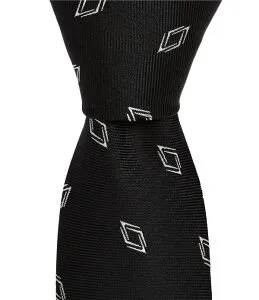 ヒューゴボス メンズ アクセサリー ネクタイ シルク Hugo Boss Diamond Pattern Jacquard 2 1/4 Silk Blend Tie Black ブラック