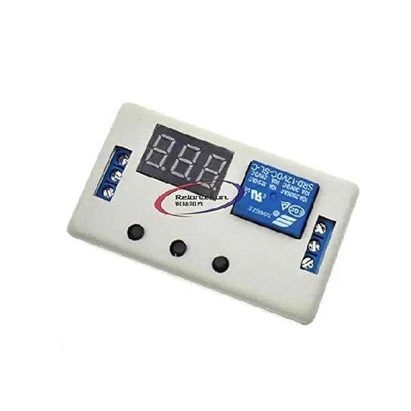 DC 5V 12V 24V Time Delay Relay Module LED Display Digital Delay Timer PLC Delay Time Control Switch 0.1Sec to 999Min Adjustable (DC12V shell)_並行輸入