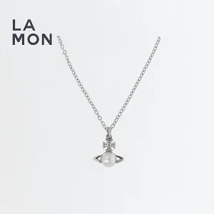 ヴィヴィアン ウエストウッド ネックレス Vivienne Westwood Balbina Pendant メタル スワロフスキー グラス パール ネックレス SILVER シルバー系