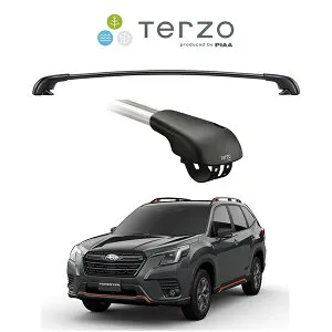 『車種別セット』Terzo テルッツオ ベースキャリア エアロバー ブラック スバル フォレスター SUBARU FORESTER SK系 ルーフレール付車 キャリアラック ルーフラック