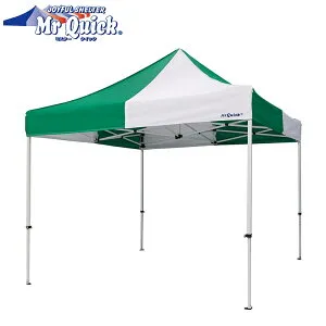 ミスタークイック テント 【T-33】 300×300cm スチール・アルミ複合タイプキャンプ バーベキュー ポール 簡易設営 防水 風通し 収納袋 アウトドア 自立式 コンパクト イベント 設営 自治会 運動