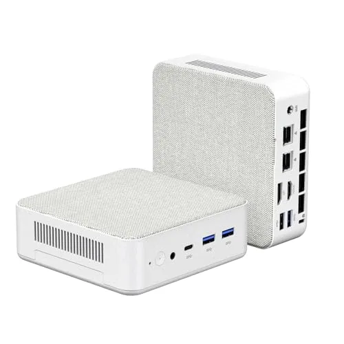 YCTipcミニPC Ryzen 5 6600H [2つ2.5GLANポート] 8GB DDR5 256GB NVMe SSD, Mini PC 6C/12T 最大4.5GHz WiFi6 / Bluetooth5.2 / デュアルチャネル 小型PC US