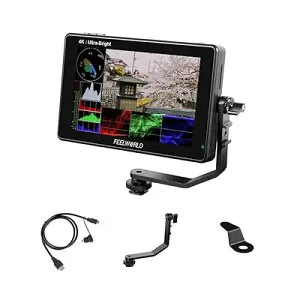 LUT7S PRO 7インチ超高輝度2200 nits 3D LUTタッチスクリーンDSLRカメラモニター1920x1200 IPS 4K HDM・SDI入/出力（F970外付け供給キット付き）