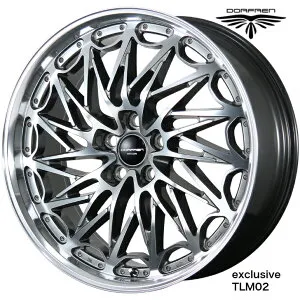クラウン クロスオーバー 30系19×8.0J インセット+42 5-114.3 シルバーTOPY トピー ドルフレン エクスクルーシブ TLM-02高級感 立体感 メッシュ スポーク 深リム ディープリム