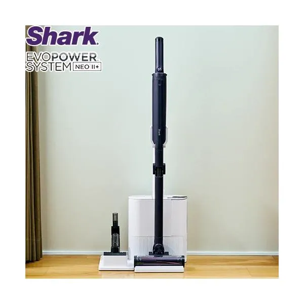Shark EVOPOWER SYSTEM NEOII+コードレススティッククリーナー 掃除機 約30日分 シャーク LC551JBK サイクロン式 グレープブラック