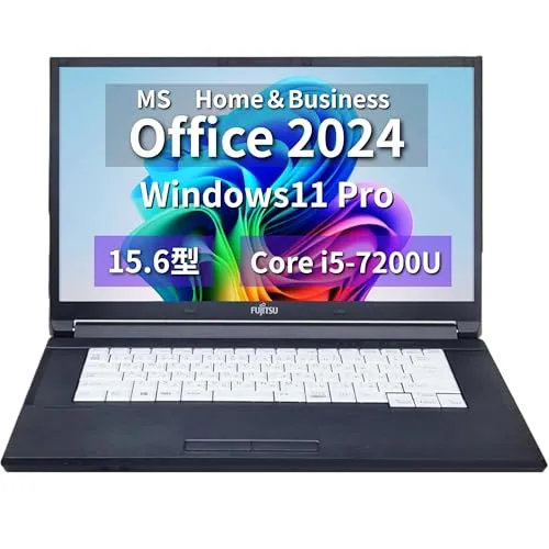 【整備済み品】【MS Office H&B 2024】Win11 Pro /15.6型 ノートPC LIFEBOOK A577 / Core i5-7200U/wajunのwifi/Bluetooth/DVD/8GB /128GB SSD