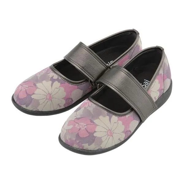 【お取り寄せ】マリアンヌ製靴 SaiSai～フラワープリント～ フルールパープル 24.0cm