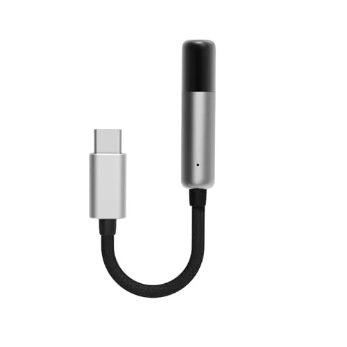 SHANLING UA MINI ポータブル DAC ヘッドホンアンプ アップグレード版 USB C DAC LEDライトオーディオケーブル付き 高解像度 3.5mm メス - Type C オス スマートフォン/PC/ノートパソコン/プレーヤー用 (ブラ