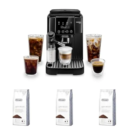 【セット買い】De’Longhi (デロンギ) 全自動コーヒーマシン マグニフィカスタート ECAM22062B コーヒーメーカー エスプレッソマシン 全4メニュー ラテクレマシステム マイラテ機能 カフェラテ 自動ミルクフロッサー [ブラック] デロンギ
