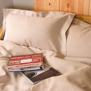 CLASSIC ナチュラル ベルギー リネン 麻 枕カバー 額縁式 45x65