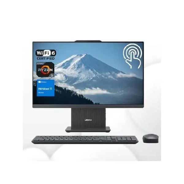 Lenovo 2024 IdeaCentre 27" All-in-One, FHD 100Hz Touchscreen, AMD Ryzen 5 7535HS, 16GB DDR5 RAM, 2TB SSD, Wireless KB ＆ Mouse, Wireless Char_並行輸入