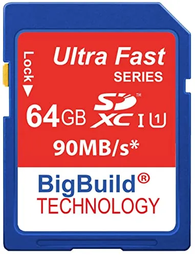 BigBuild Technology 64GB 超高速SDXC 90MB/s メモリーカード Canon PowerShot SX60/SX610/SX620 HS、SX70/SX710/SX720/SX730/SX740 HSカメラに対応