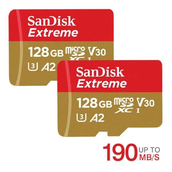 2枚セット マイクロsdカード microSDXCカード 128GB SanDisk V30 A2 R:190MB/s W:90MB/s UHS-I U3 SDSQXAA-128G-GN6MN並行輸入品SA3310QXAA-128G-2P翌日配達