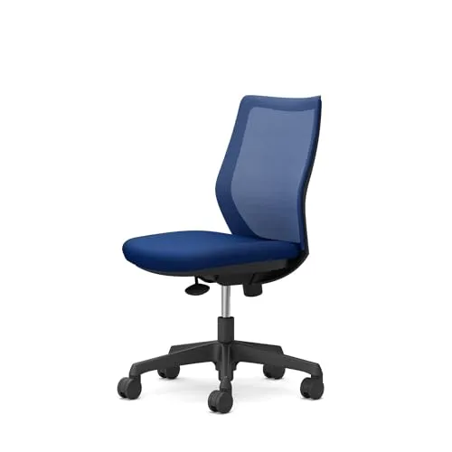 オカムラ CG-M オフィスチェア デスクチェア 完成品 組立不要 背メッシュ 肘無し ブラックフレーム ウレタンキャスター ダークブルー CG11YR-FK3A