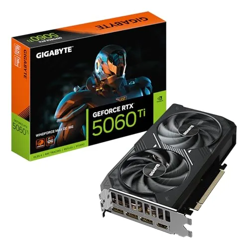 Gigabyte GeForce RTX 5060 Ti WINDFORCE MAX OC 16G グラフィックスカード - 16GB GDDR7、128ビット、PCI-E 5.0、2587MHzコアクロック、3 x DP、1 x HDMI、NVIDIA