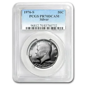 1976-S 40% シルバー ケネディ ハーフダラー PR-70 PCGS