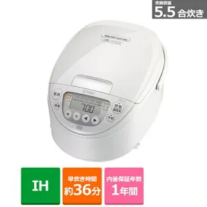 タイガー魔法瓶 IHジャー炊飯器 〈炊きたて〉 JPW-M100 WY ピュアホワイト 炊飯容量：5.5合